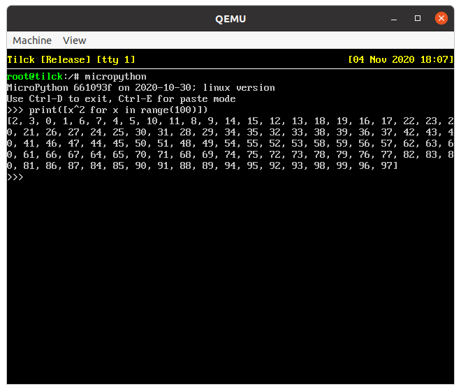 micropython on Tilck